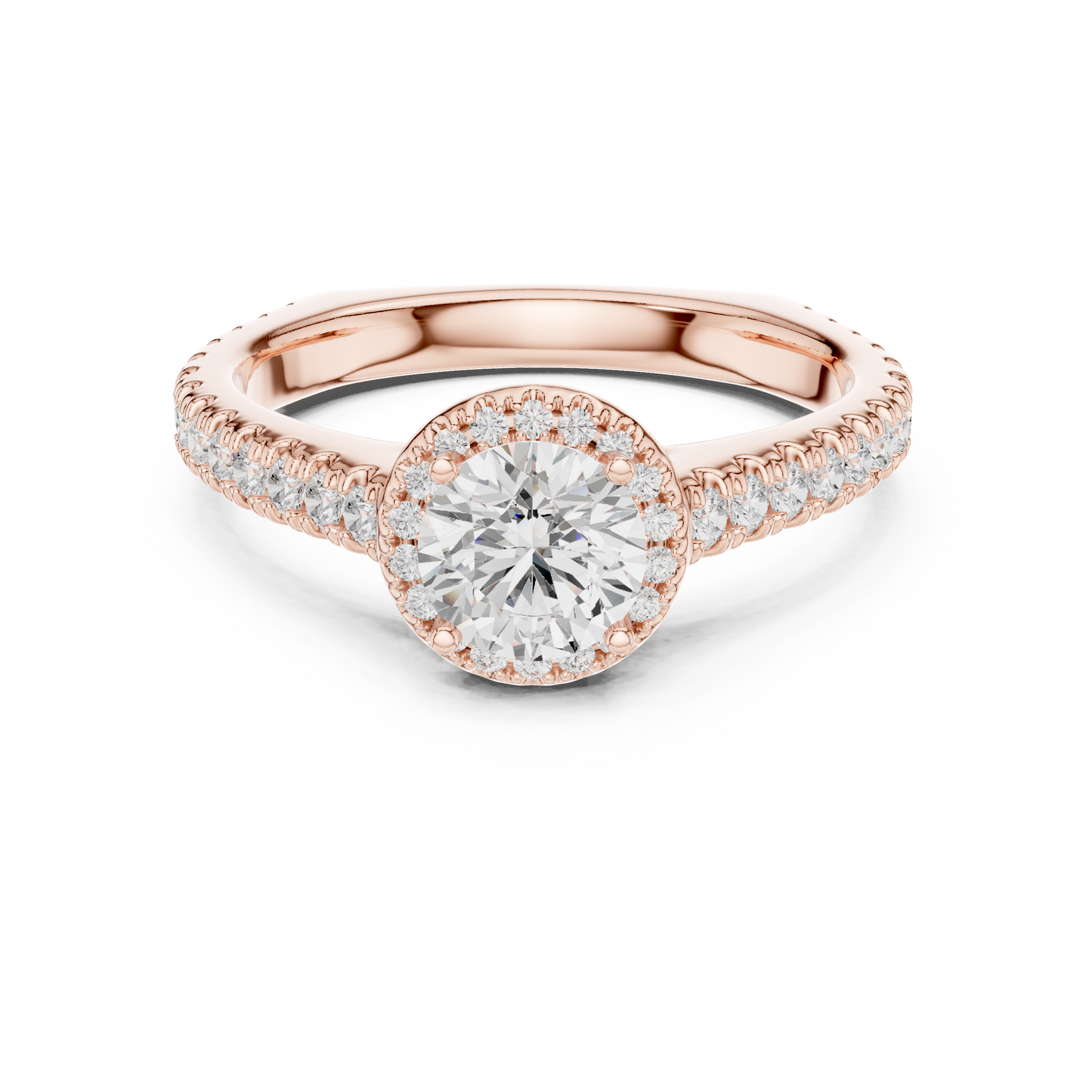 Round Halo Lab Grown Diamond Ring