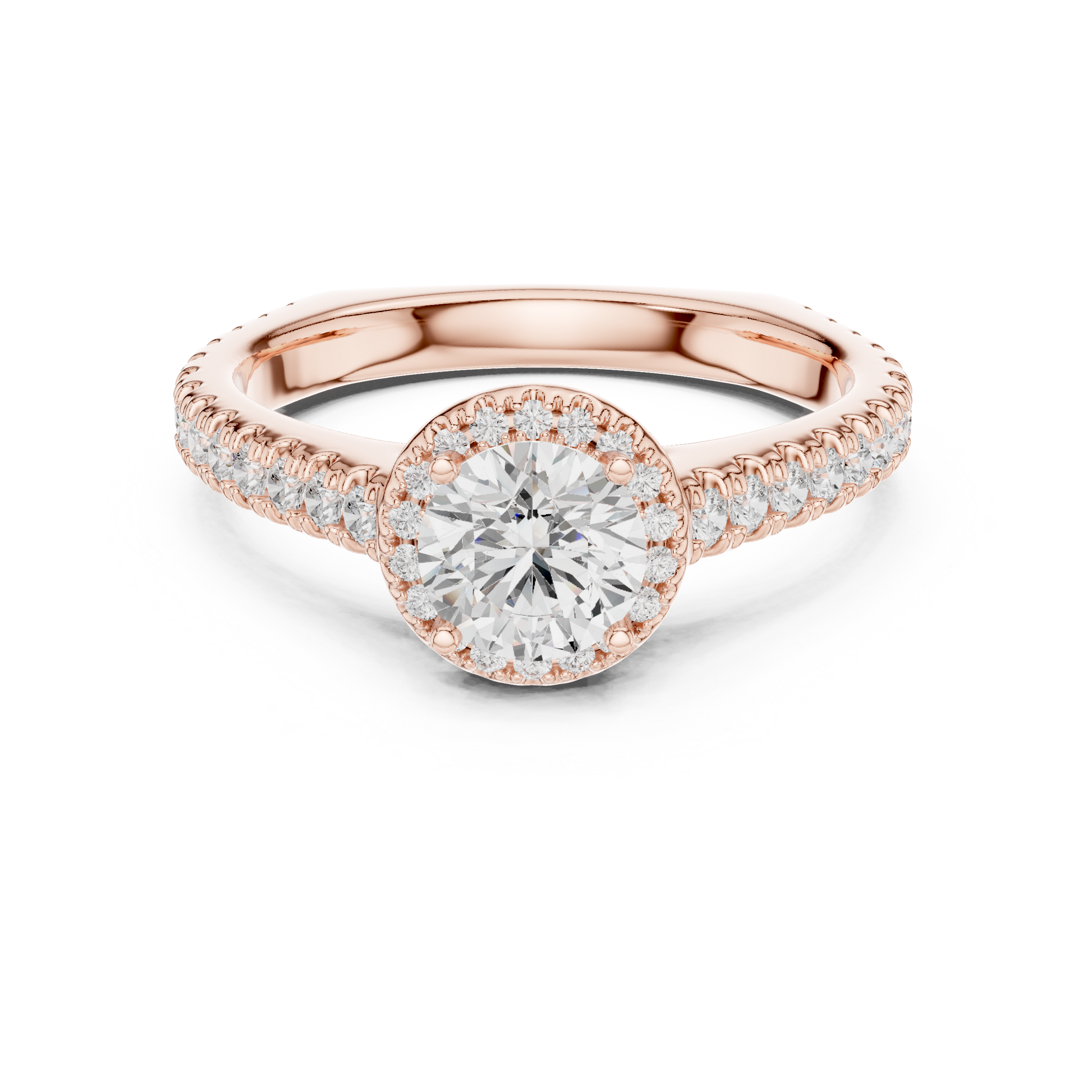 Round Halo Lab Grown Diamond Ring