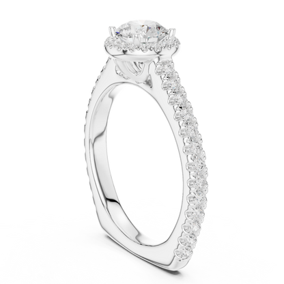 Round Halo Lab Grown Diamond Ring