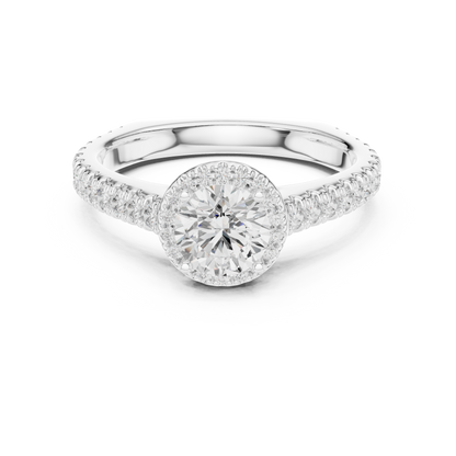 Round Halo Lab Grown Diamond Ring