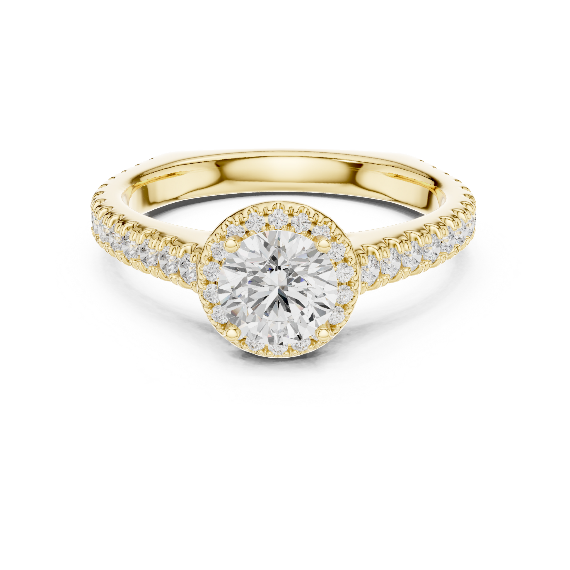 Round Halo Lab Grown Diamond Ring