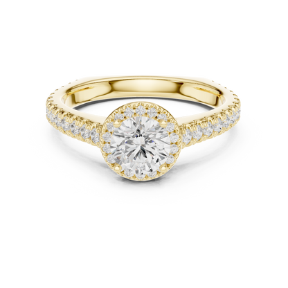 Round Halo Lab Grown Diamond Ring