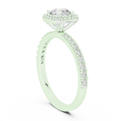 Round Halo Lab Grown Diamond Ring