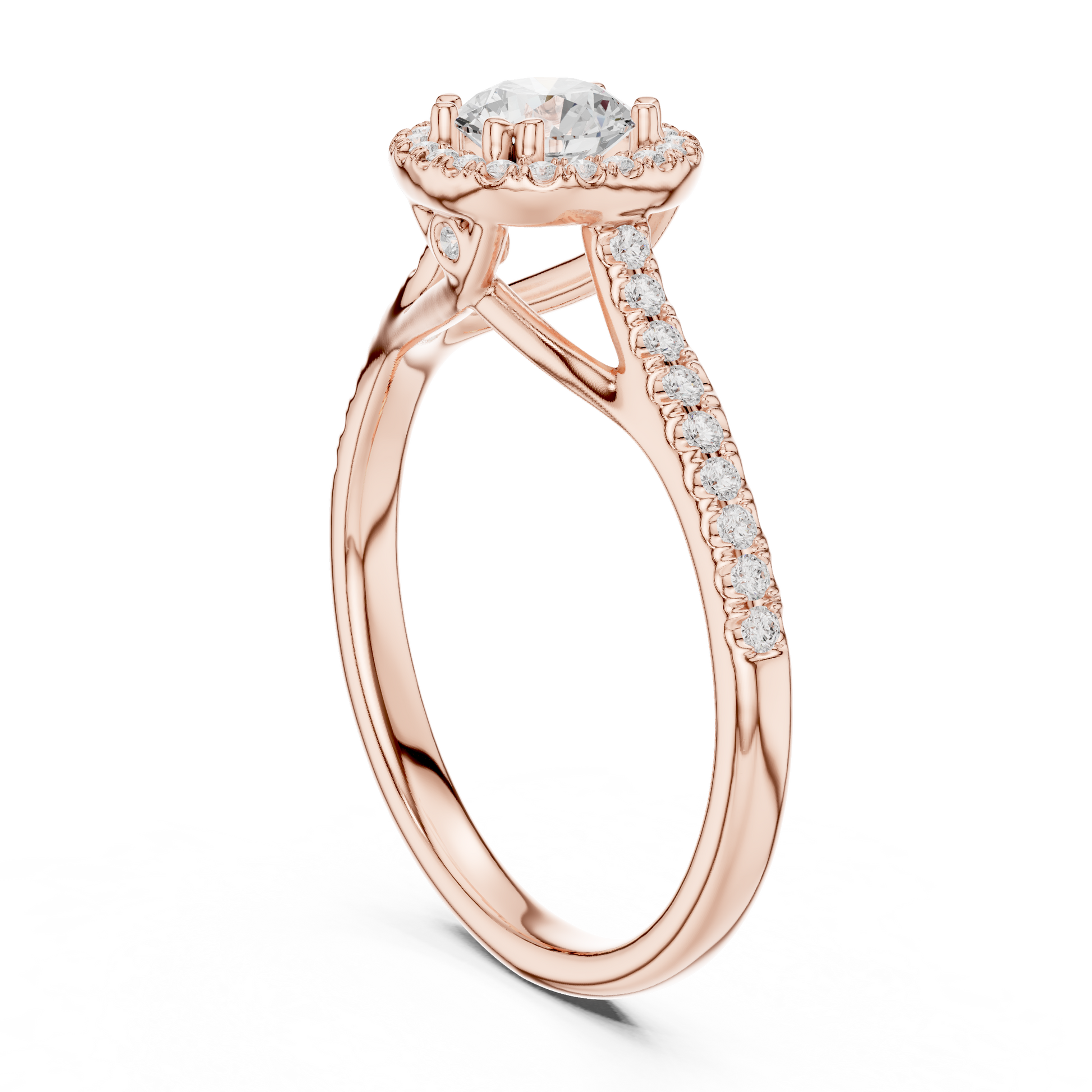 Round Halo Lab Grown Diamond Ring