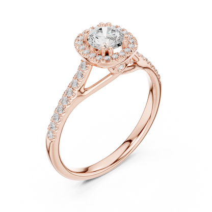 Round Halo Lab Grown Diamond Ring