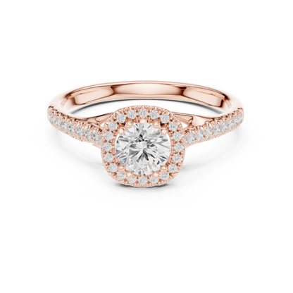 Round Halo Lab Grown Diamond Ring