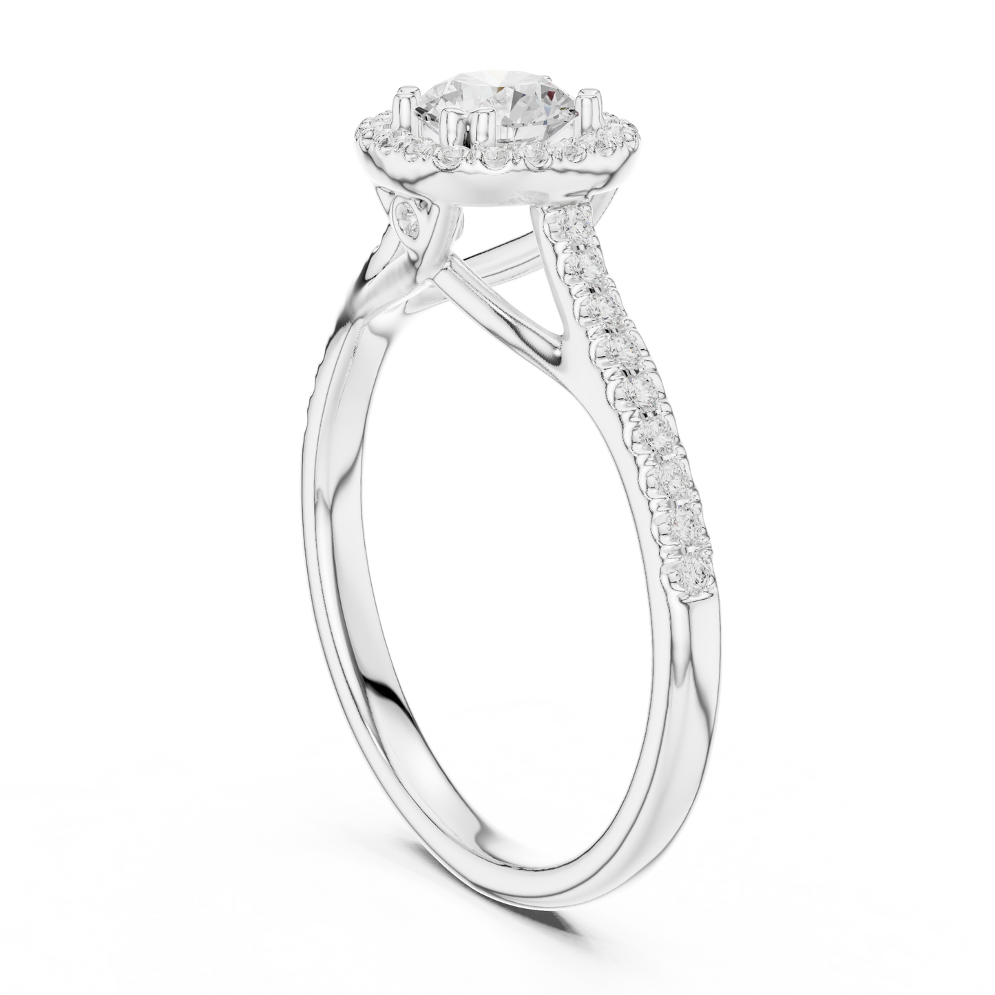 Round Halo Lab Grown Diamond Ring