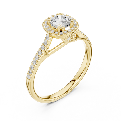 Round Halo Lab Grown Diamond Ring