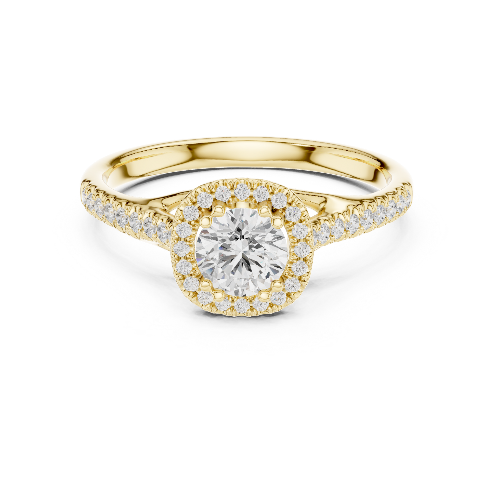 Round Halo Lab Grown Diamond Ring