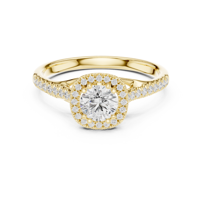 Round Halo Lab Grown Diamond Ring