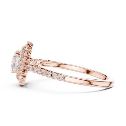 Round Halo Lab Grown Diamond Ring
