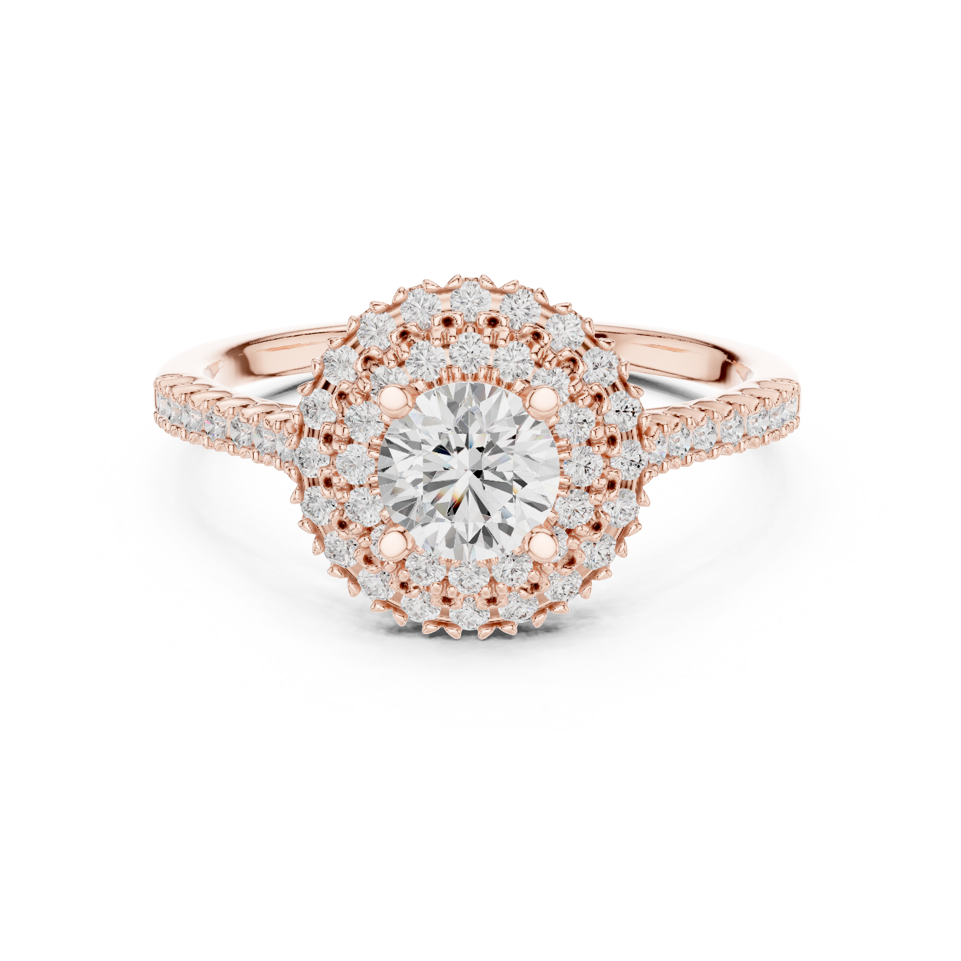 Round Halo Lab Grown Diamond Ring