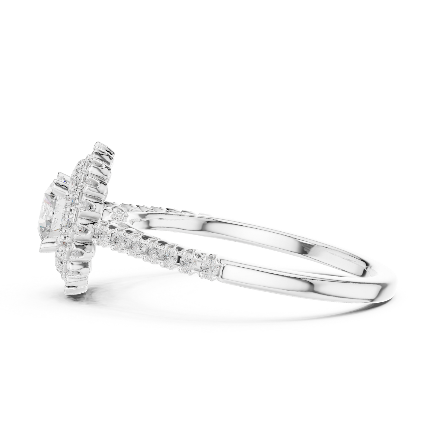 Round Halo Lab Grown Diamond Ring
