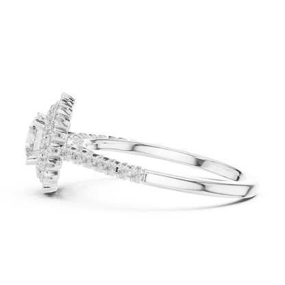 Round Halo Lab Grown Diamond Ring