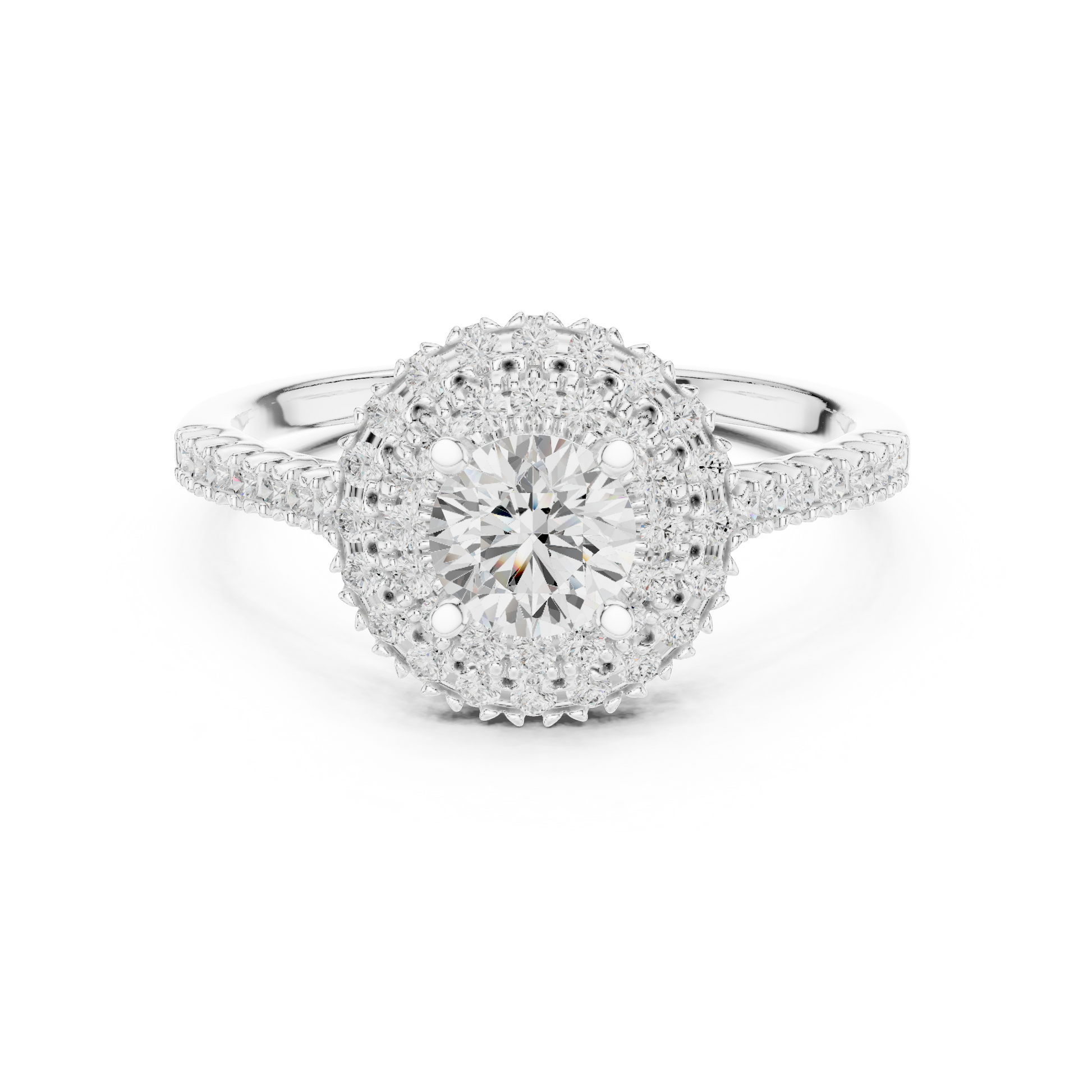 Round Halo Lab Grown Diamond Ring