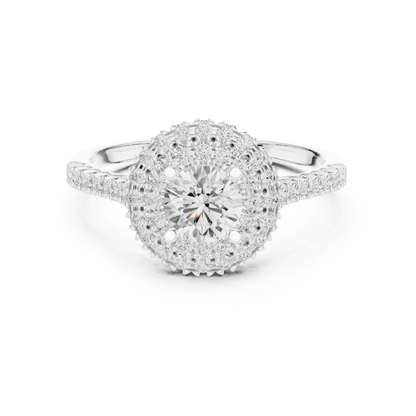 Round Halo Lab Grown Diamond Ring