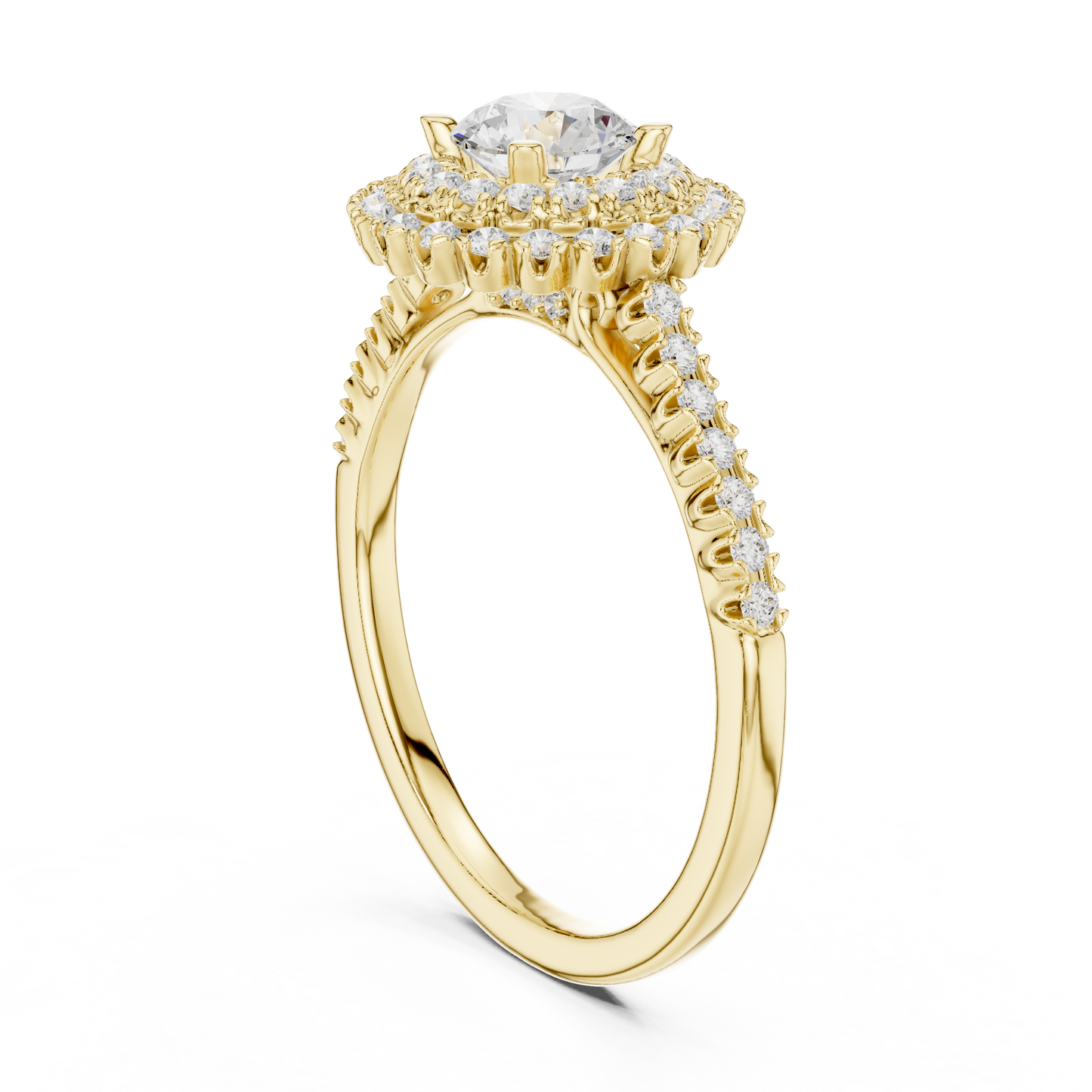 Round Halo Lab Grown Diamond Ring
