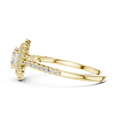 Round Halo Lab Grown Diamond Ring
