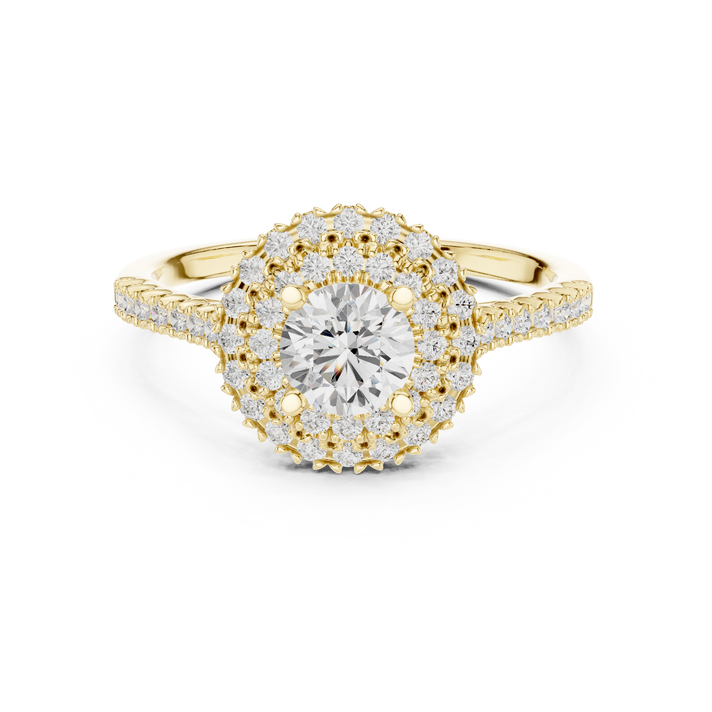Round Halo Lab Grown Diamond Ring