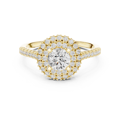 Round Halo Lab Grown Diamond Ring