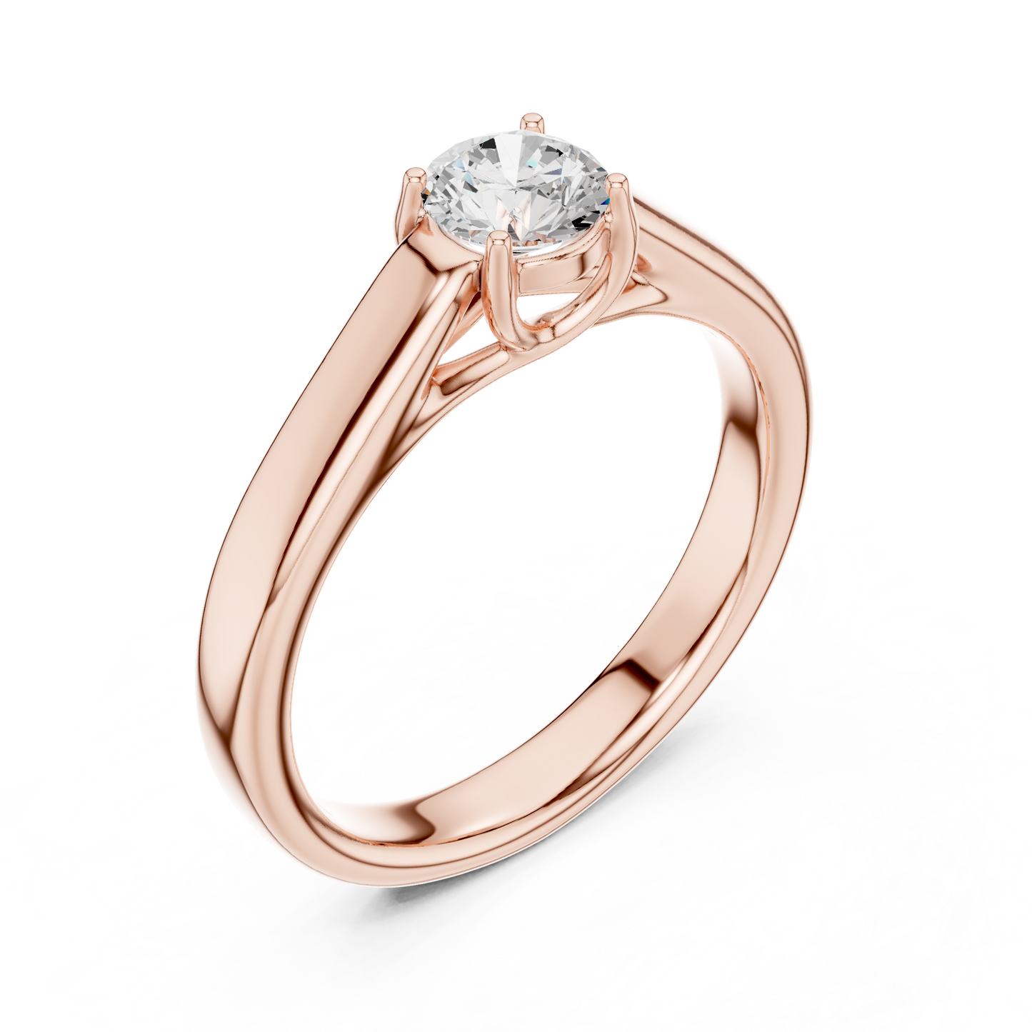 Round Solitaire Lab Grown Diamond Ring