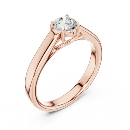 Round Solitaire Lab Grown Diamond Ring