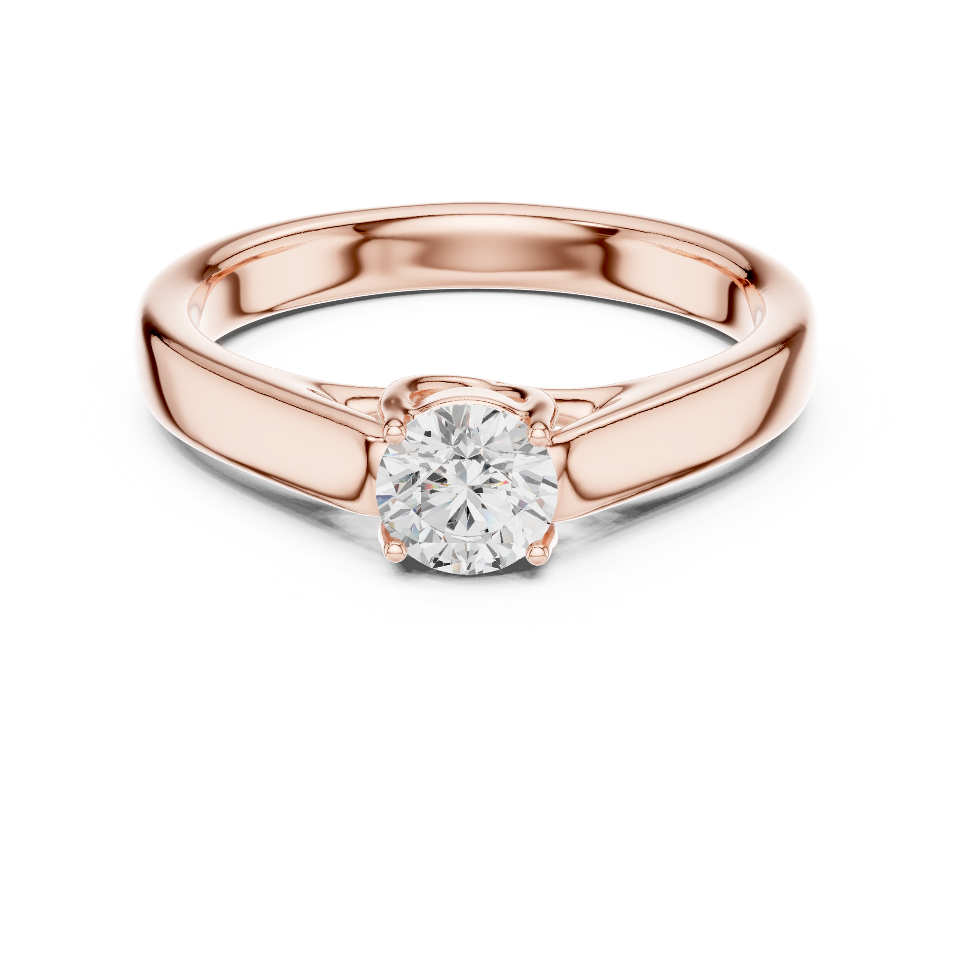 Round Solitaire Lab Grown Diamond Ring