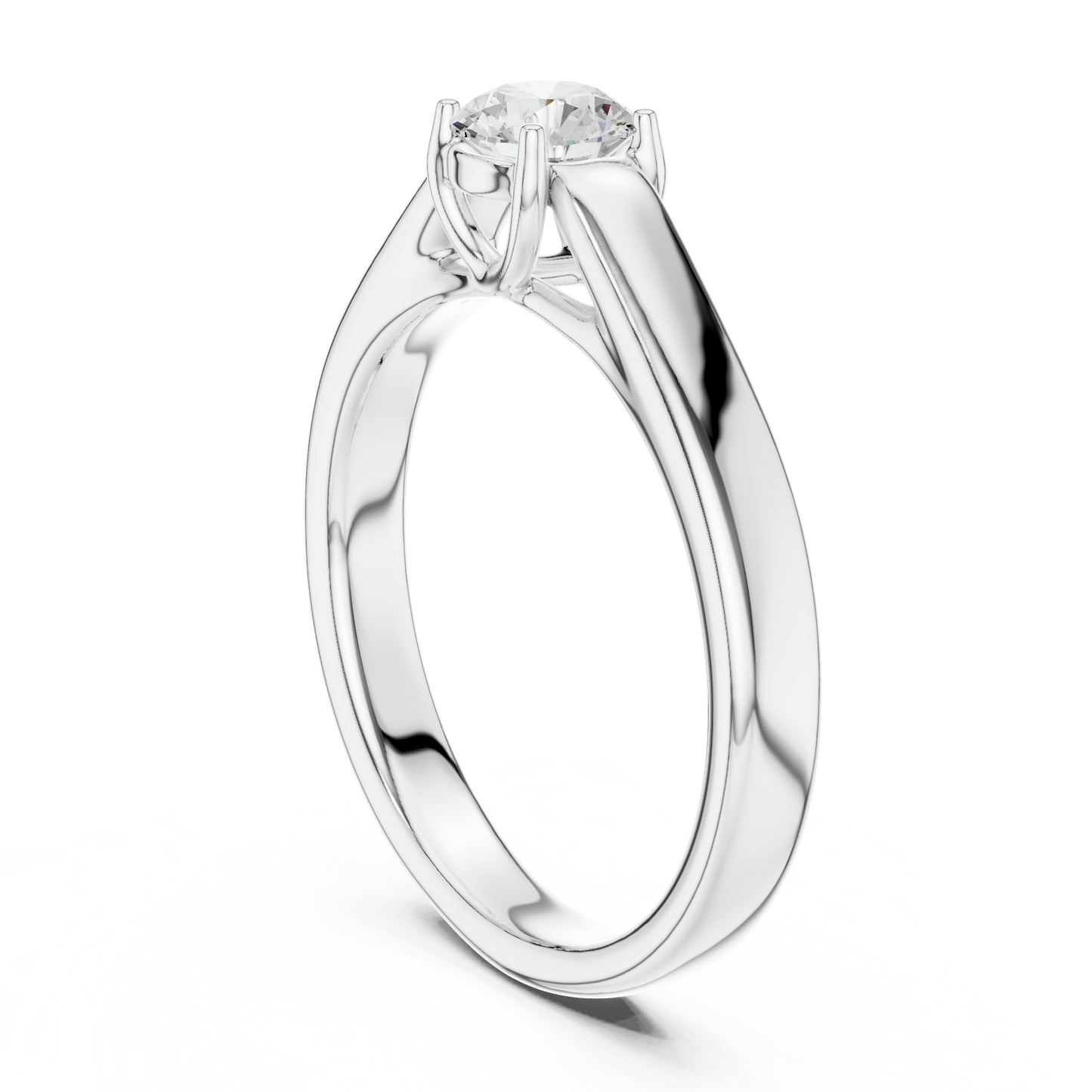 Round Solitaire Lab Grown Diamond Ring