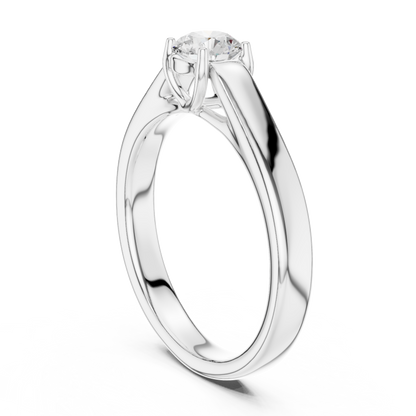 Round Solitaire Lab Grown Diamond Ring