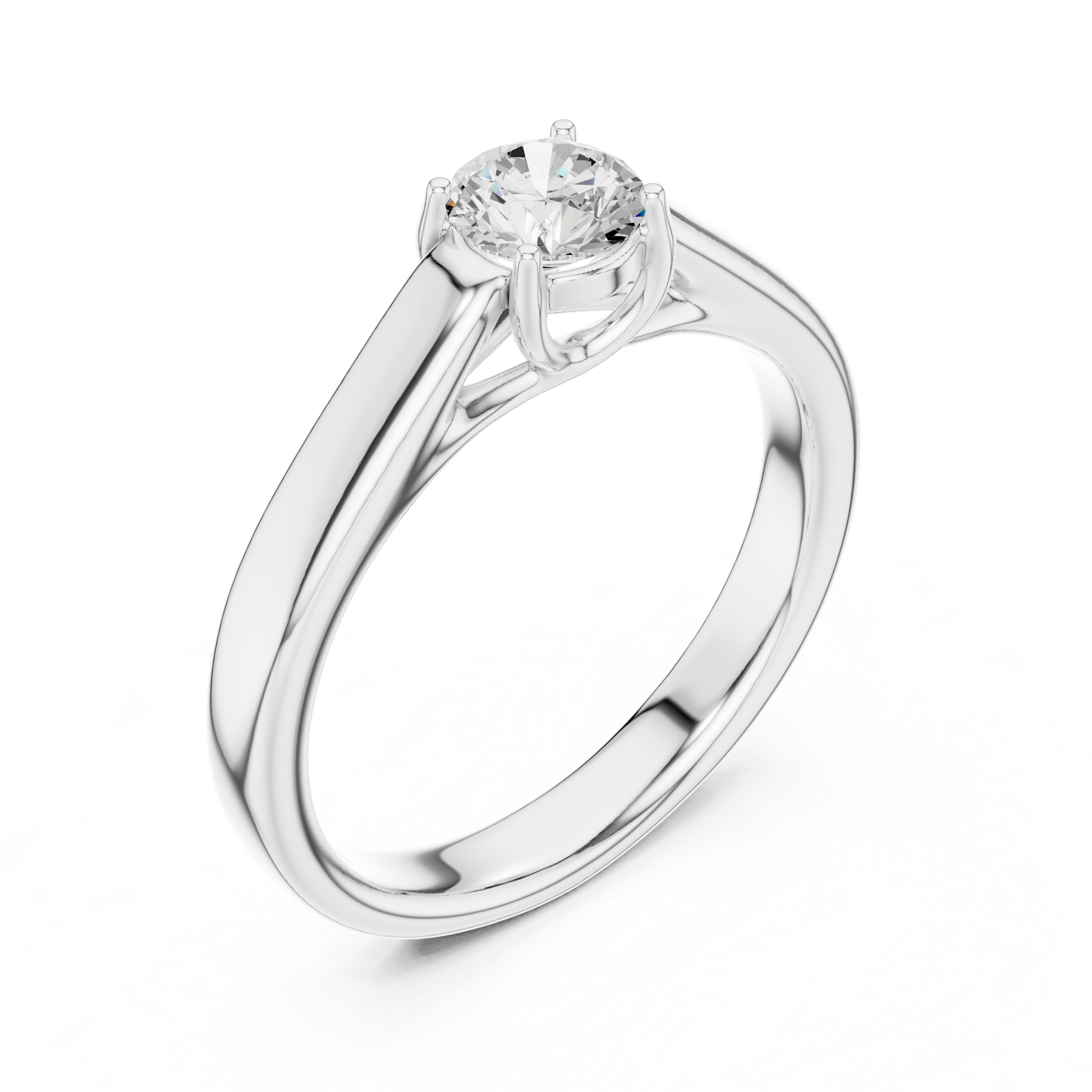 Round Solitaire Lab Grown Diamond Ring