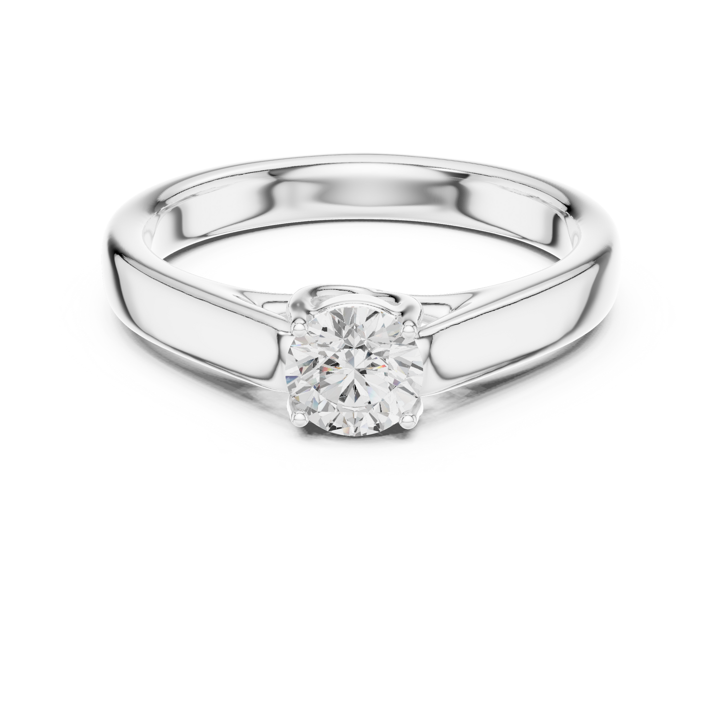Round Solitaire Lab Grown Diamond Ring