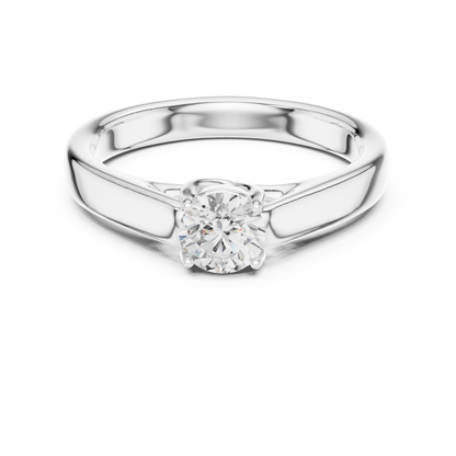 Round Solitaire Lab Grown Diamond Ring