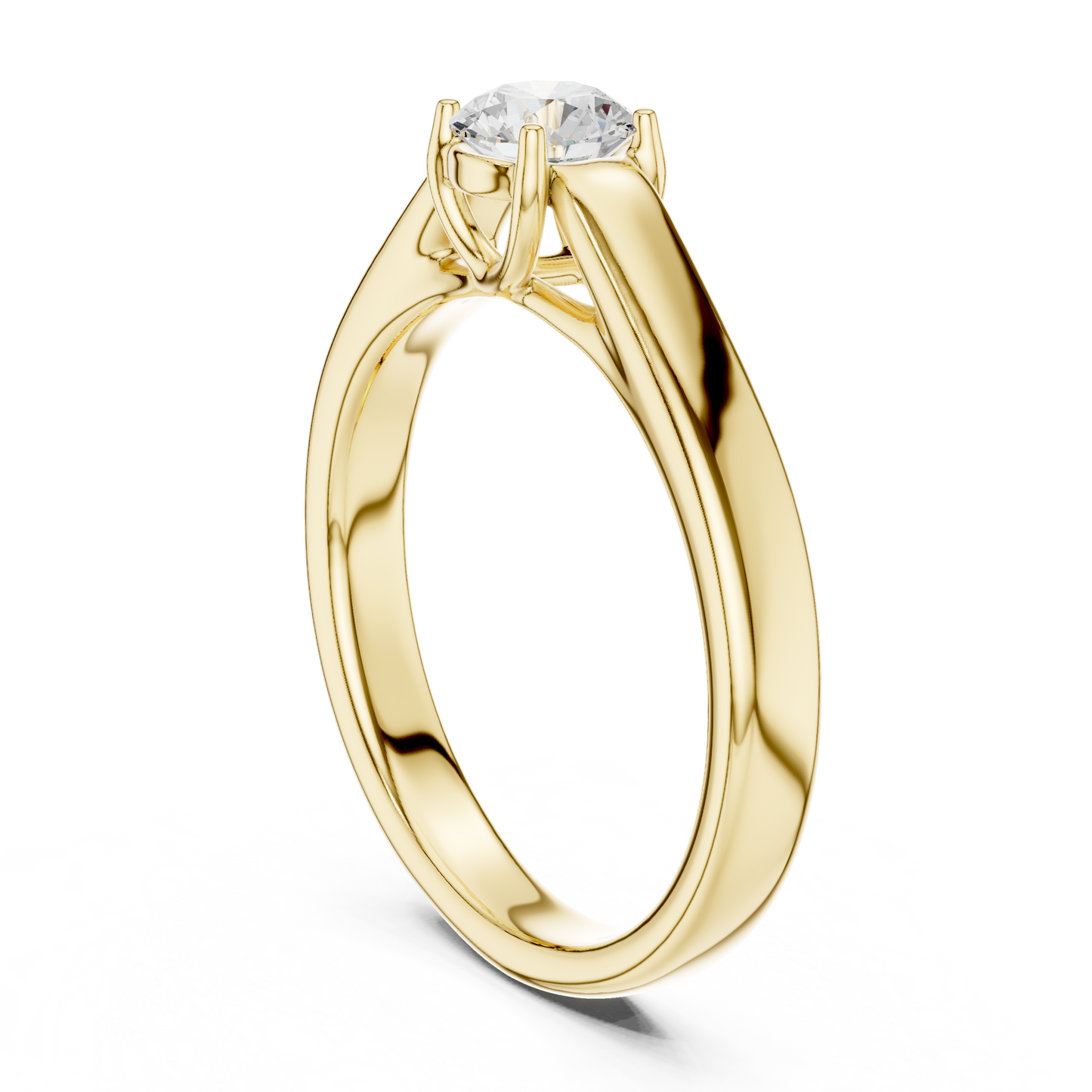 Round Solitaire Lab Grown Diamond Ring