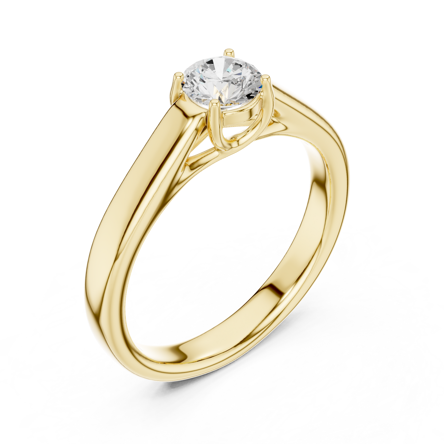 Round Solitaire Lab Grown Diamond Ring