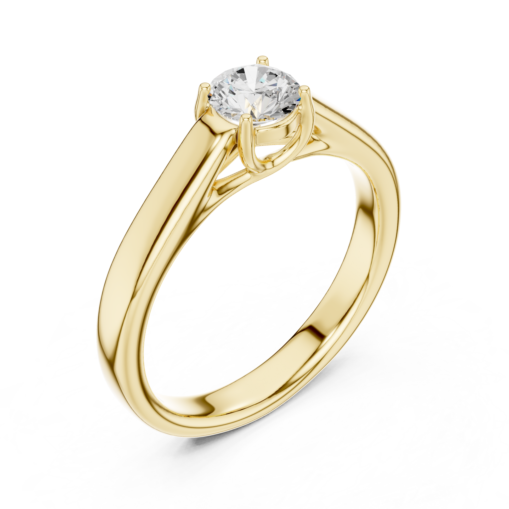 Round Solitaire Lab Grown Diamond Ring