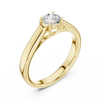 Round Solitaire Lab Grown Diamond Ring