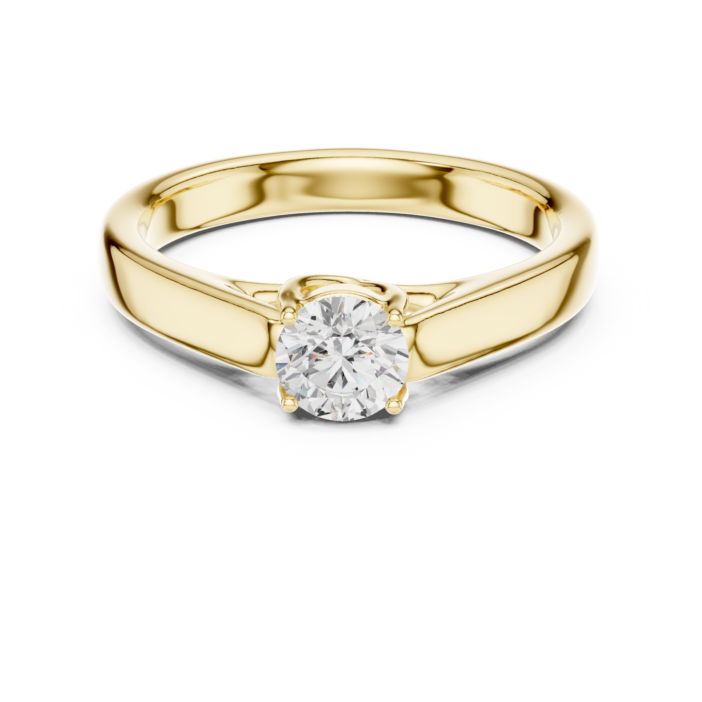 Round Solitaire Lab Grown Diamond Ring