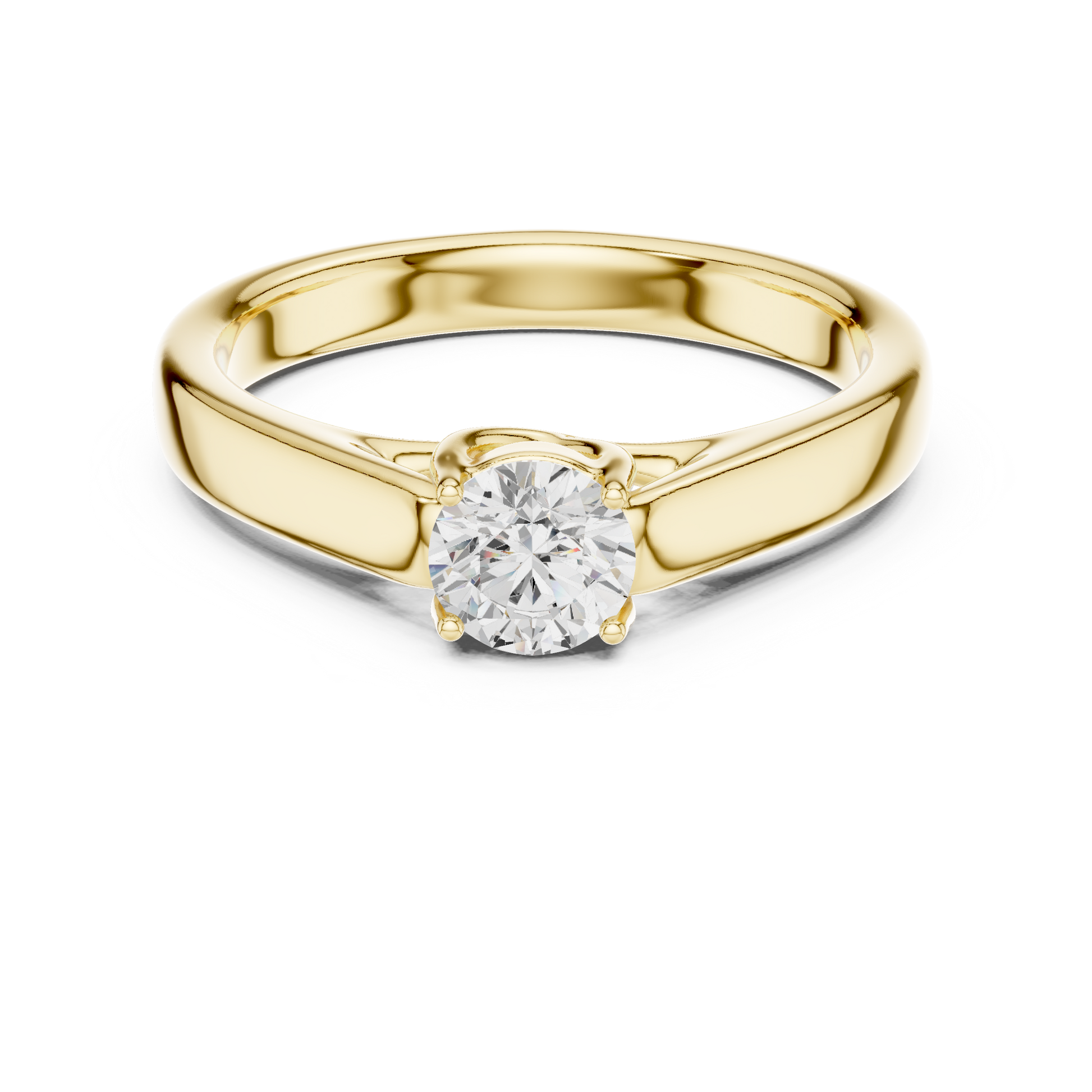 Round Solitaire Lab Grown Diamond Ring