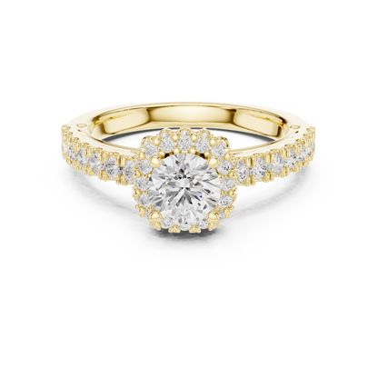 Round Halo Lab Grown Diamond Ring