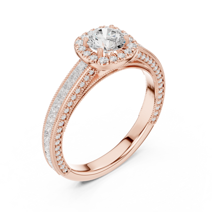 Round Solitaire Lab Grown Diamond Ring