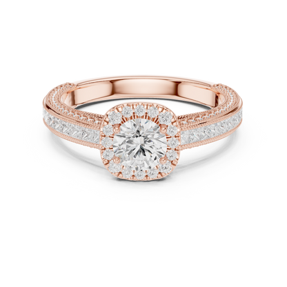 Round Solitaire Lab Grown Diamond Ring