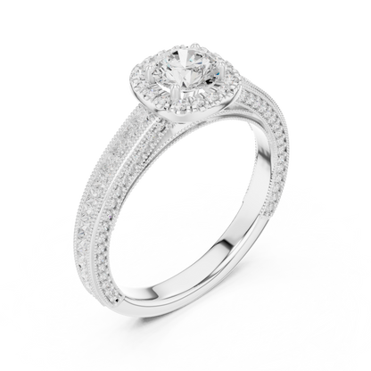 Round Solitaire Lab Grown Diamond Ring
