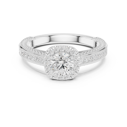 Round Solitaire Lab Grown Diamond Ring