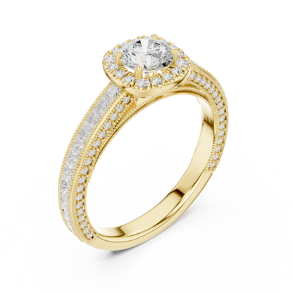 Round Solitaire Lab Grown Diamond Ring
