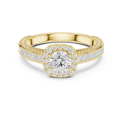 Round Solitaire Lab Grown Diamond Ring