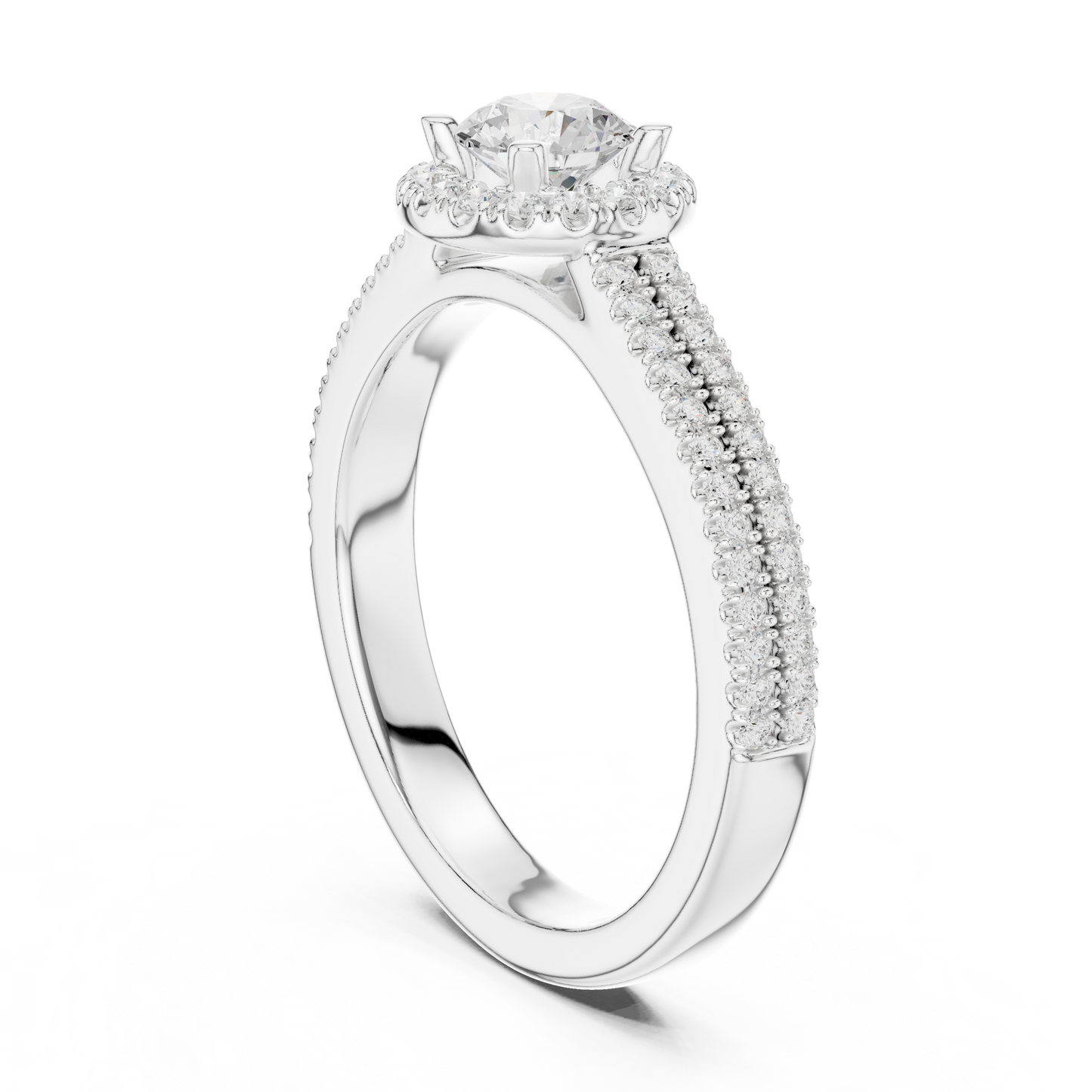 Pear Three Stone Lab Grown Diamond Ring