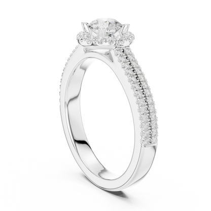 Pear Three Stone Lab Grown Diamond Ring