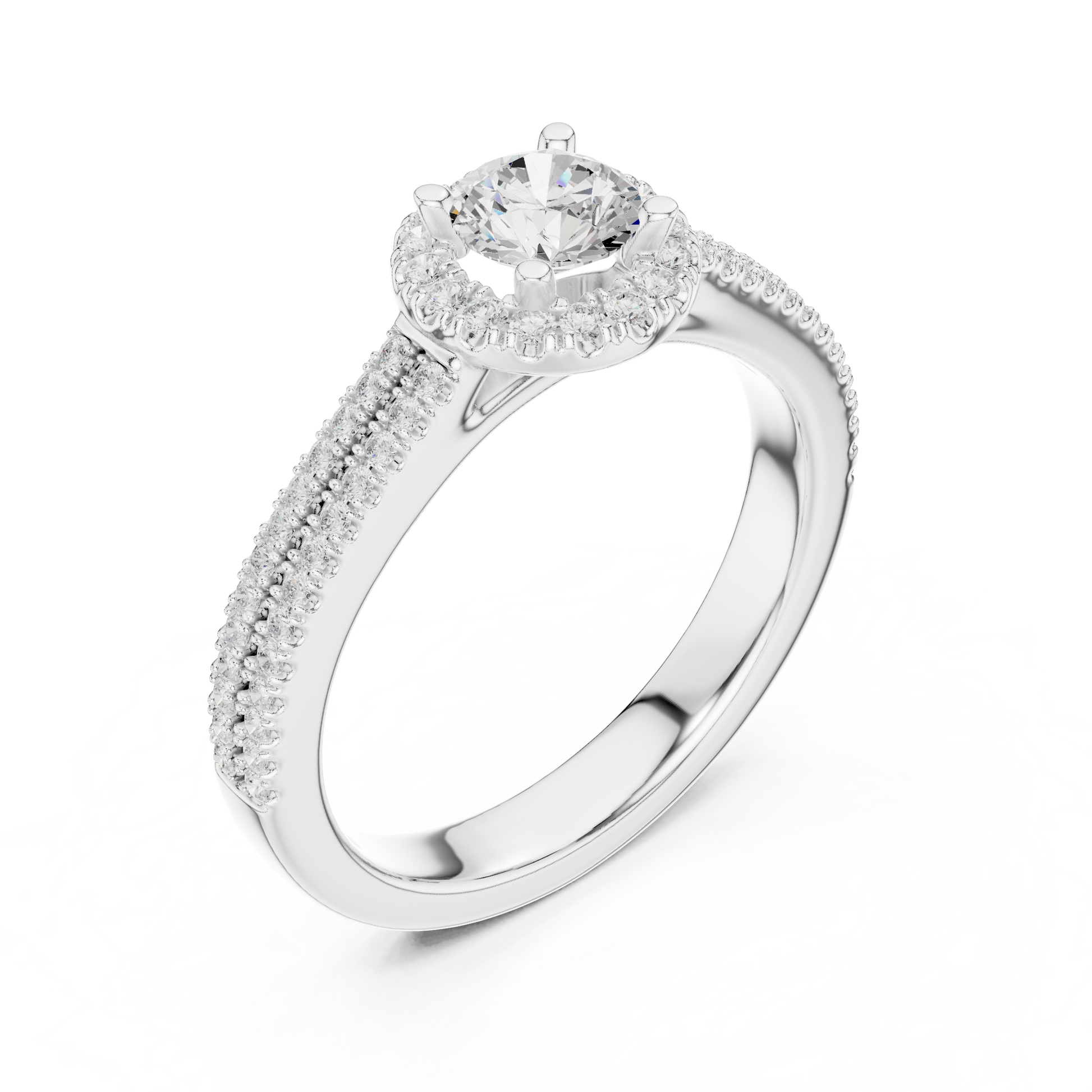 Pear Three Stone Lab Grown Diamond Ring