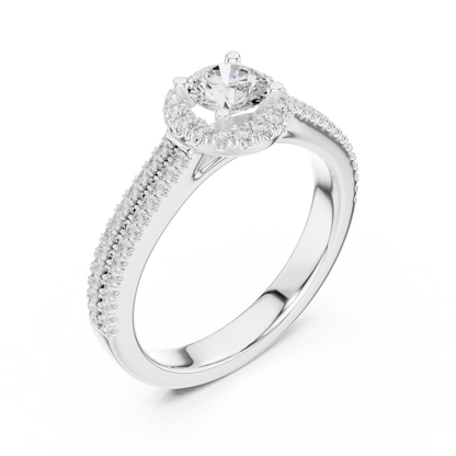 Pear Three Stone Lab Grown Diamond Ring
