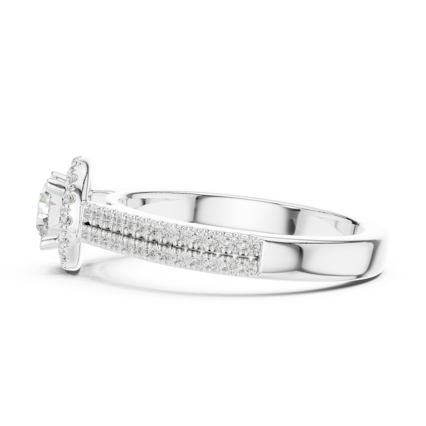 Pear Three Stone Lab Grown Diamond Ring